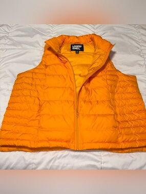 Lands End orange down feather puffer vest women’s 2xl 20-22
